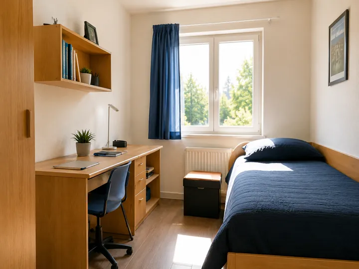 Espace de travail en chambre d’internat